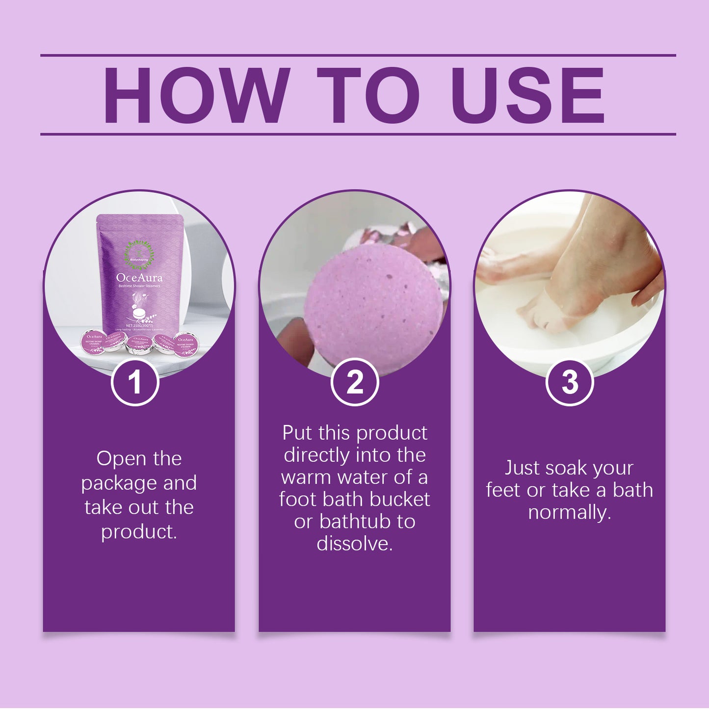 OceAura Lavender Shower Aromatherapy Tablets