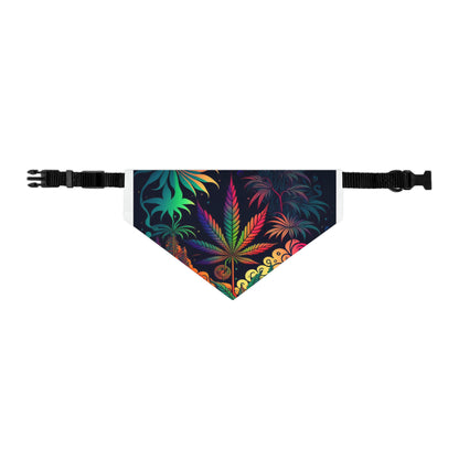 420 Neon Pet Bandana Collar