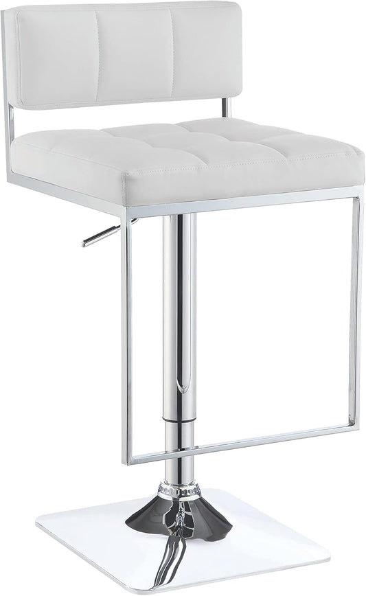 Coaster Furniture Adjustable Bar Stool White 100193