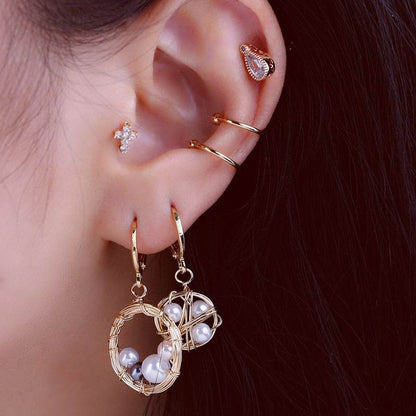 Light Luxury Ocean Series Pearl Earrings - Shop Jobie