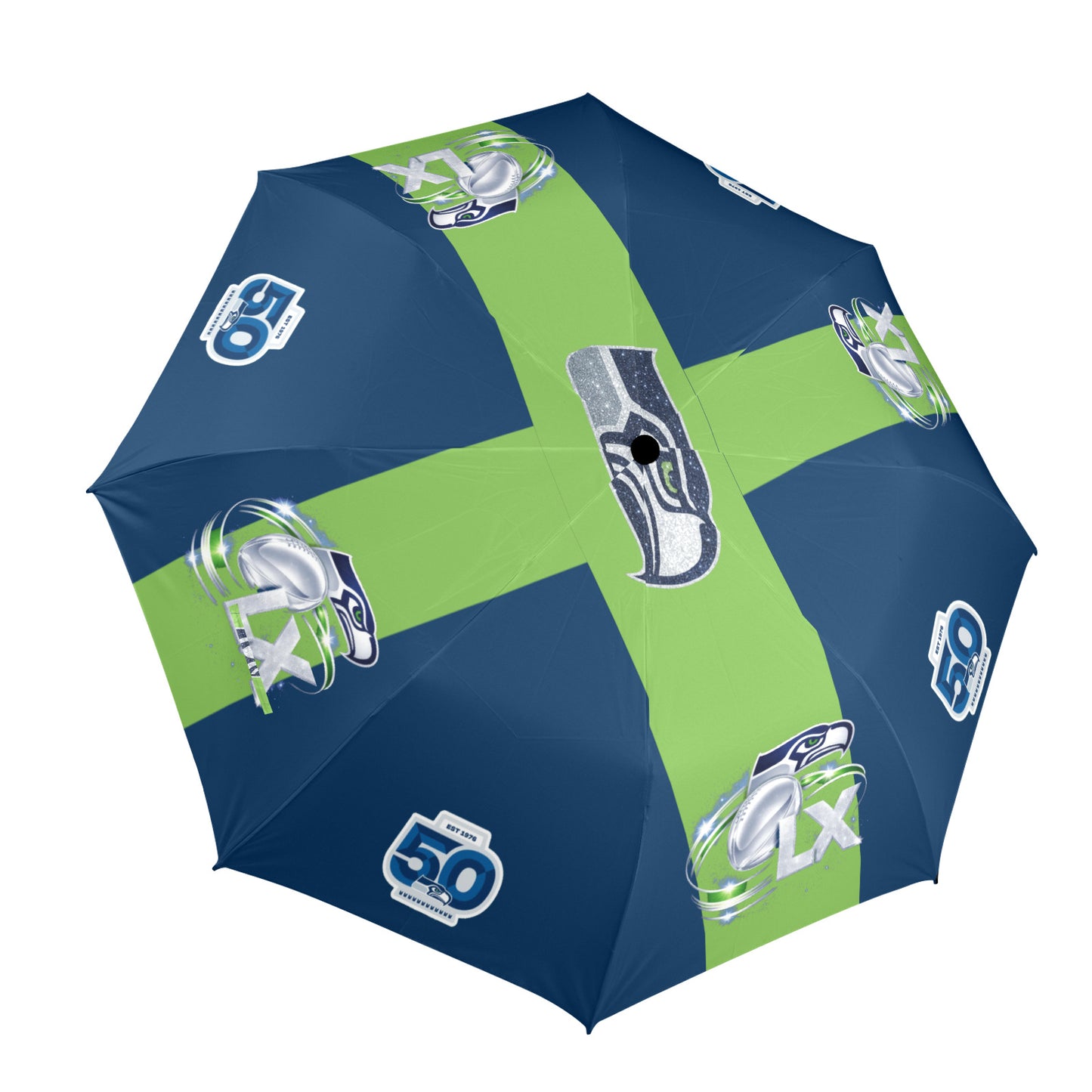 Superbowl LX - Seahawks Semi-Automatic & Foldable Umbrella