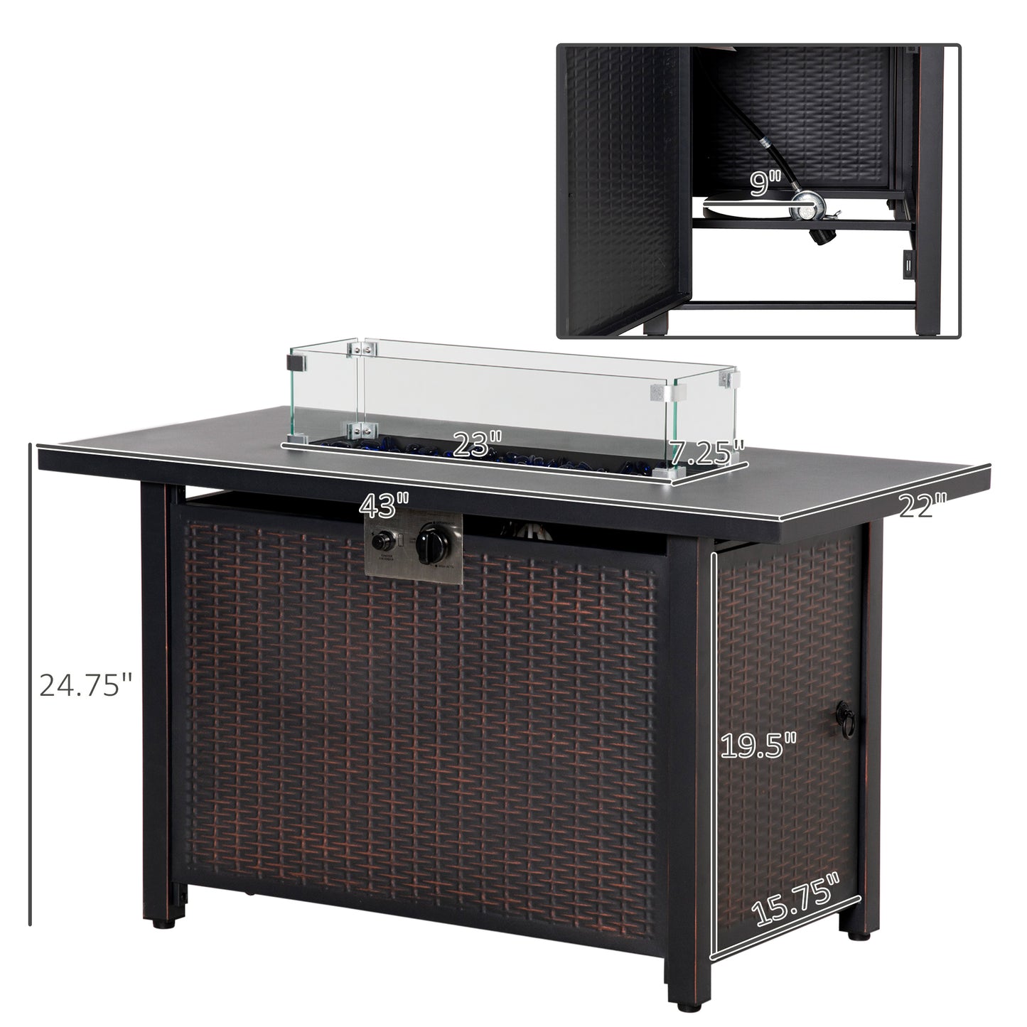 Backyard Glow-Up!  43" Fire Pit Table