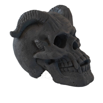 Fireproof Horned Skull Gas Log