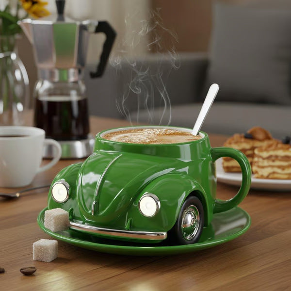 VW Beetle Shaped Coffee Cup