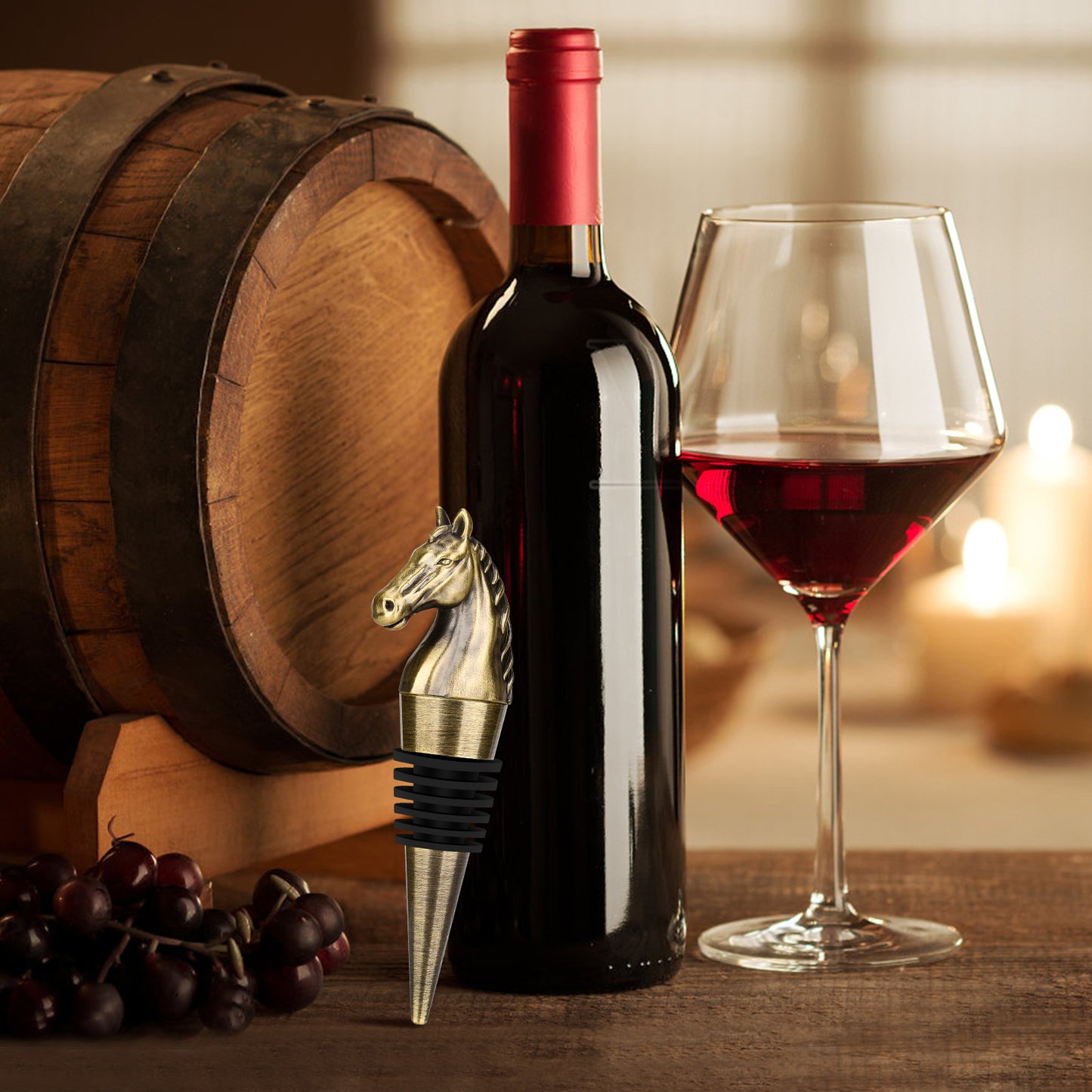 Luxury Horse Head Wine Bottle Stopper