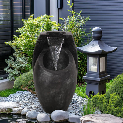 Zen Spot Two-Tier Waterfall Fountain
