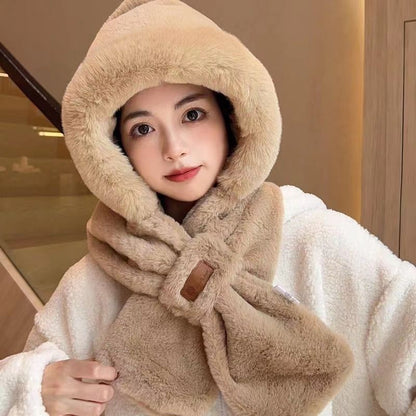 Ear Protection Fleece-lined Warm Plushy Hat & Scarf