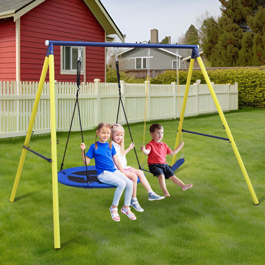 A-Frame Hammock & Belt Swing Set