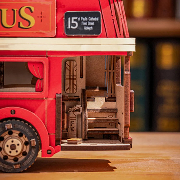 3D Wooden DIY Puzzle -  London Tour Bus