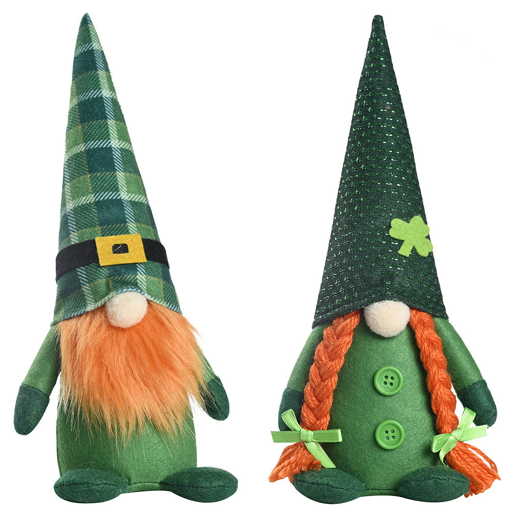 St Patrick's Day Green & Orange Irish Gnomes
