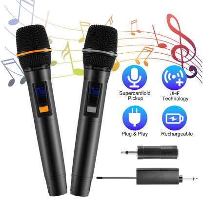 2pk UHF Wireless Microphone Set