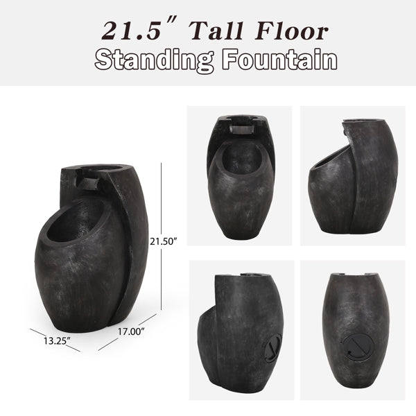 Zen Spot Two-Tier Waterfall Fountain