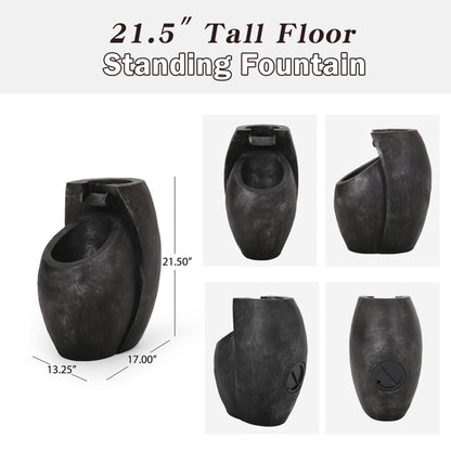 Zen Spot Two-Tier Waterfall Fountain