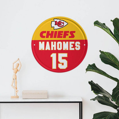 KC Chiefs Round Metal Sign - Shop Jobie