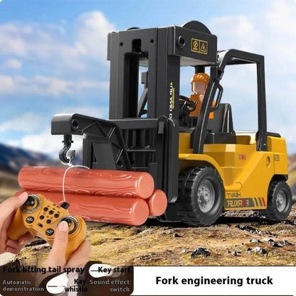 Little Curious Engineers! Remote Control Forklift w/Light, Music, & Spray - Shop Jobie