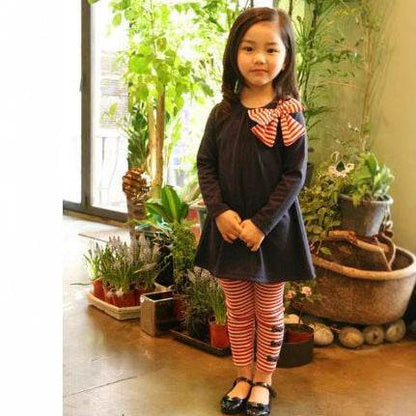 Stylin' 2pc Striped Bow-Top and Striped Legging - Shop Jobie