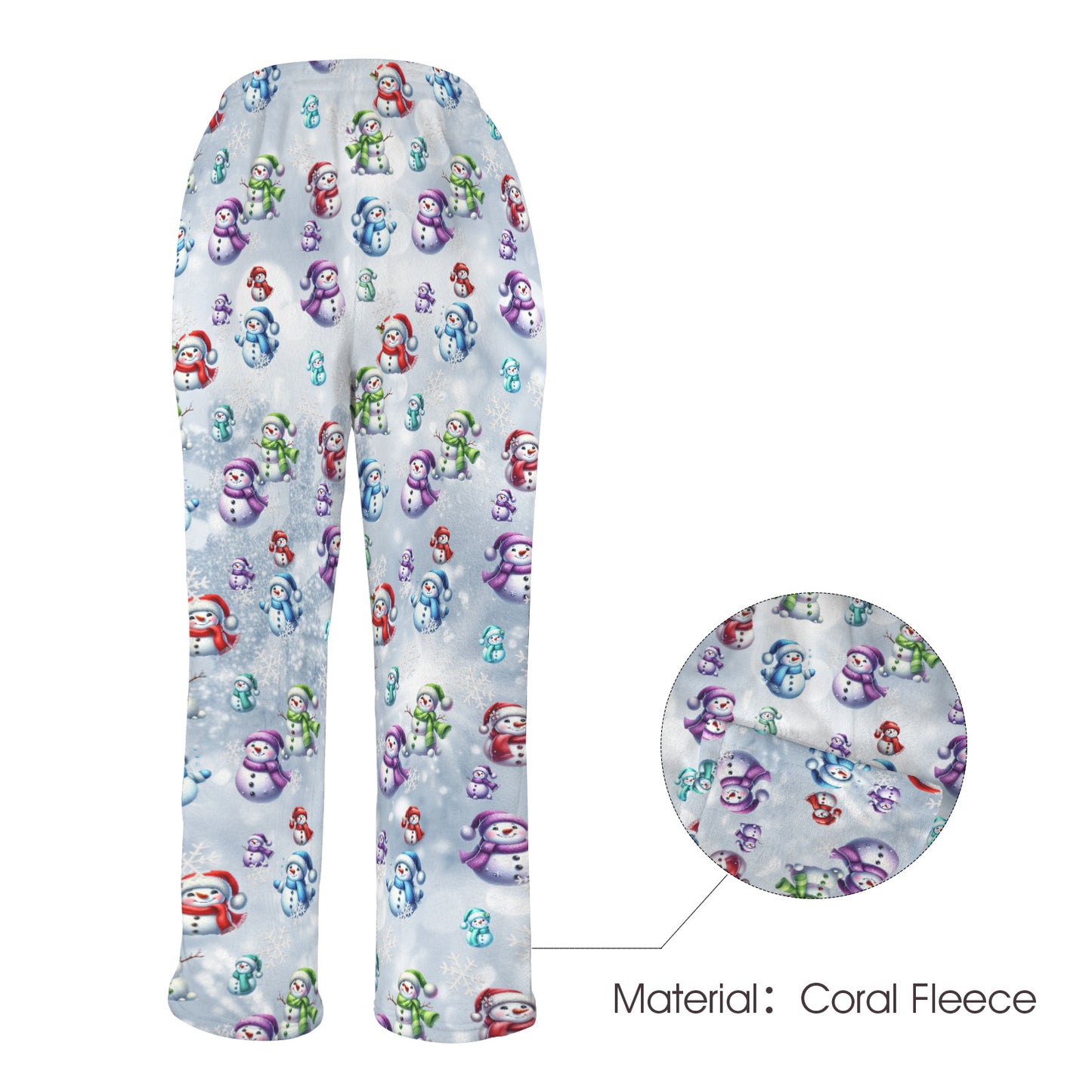 Cozie Hugs Snowman Women's Pants - Blue