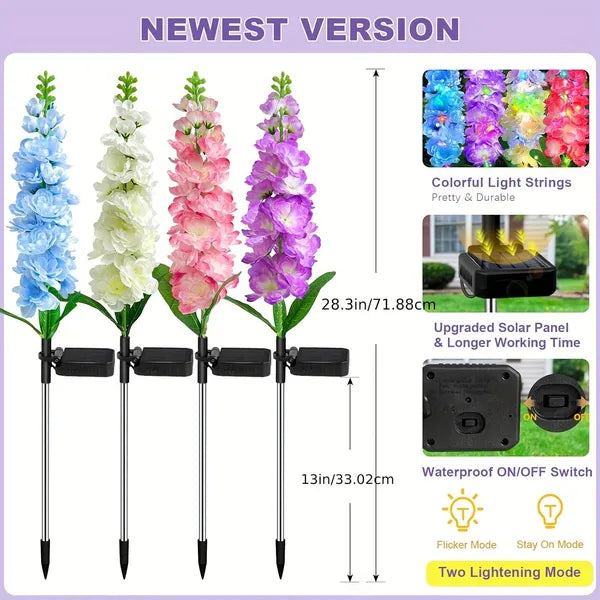 Hyacinth Flower Solar Color-Changing Garden Lights