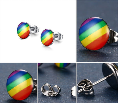 Rainbow Stud Earrings