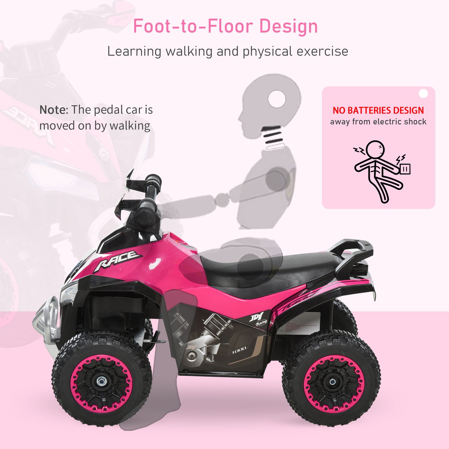 Little-One's Foot-to-Floor ATV Push Car