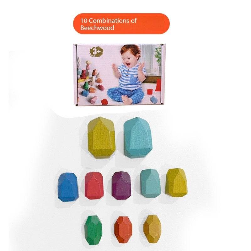 Montessori Principled Stacked Stone Wooden Blocks - Shop Jobie