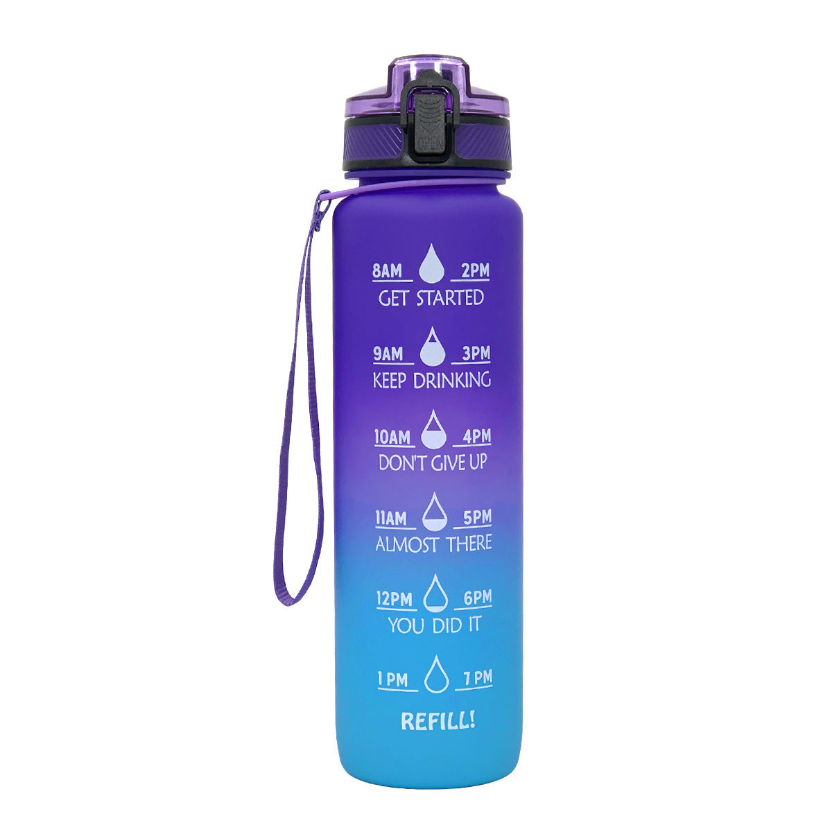 Frosted Gradient Sports Water Bottle