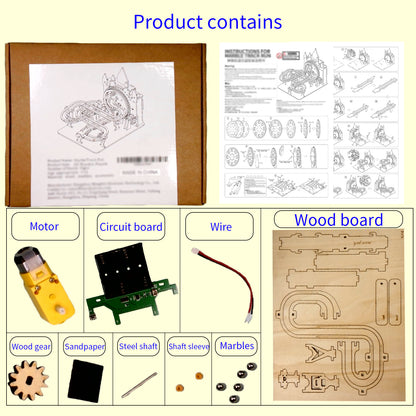 3D Wooden Model  Puzzles Kits - Music Park Electric Marble Run