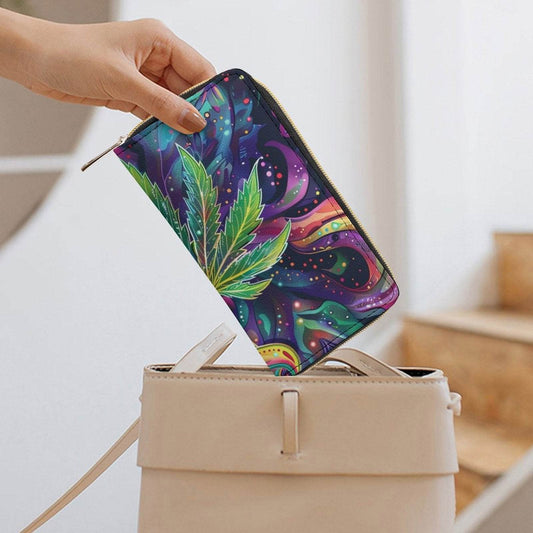 Rainbow Weed Faux Leather Wallet - Shop Jobie