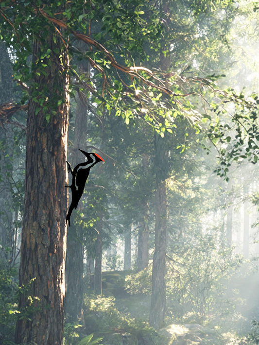 Silhouette - Metal Woodpecker Yard Art