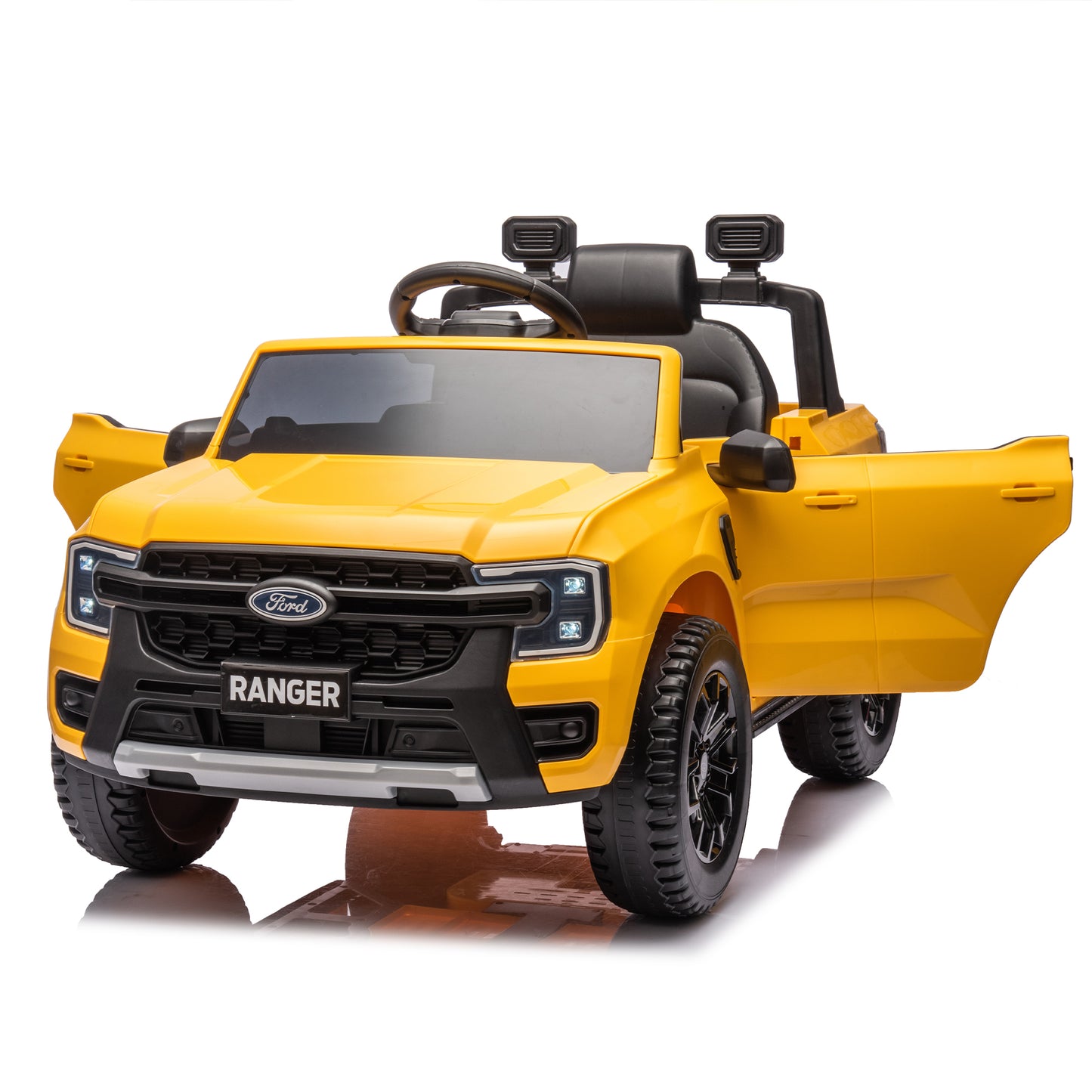 12V Kids Ride On Truck - Yellow