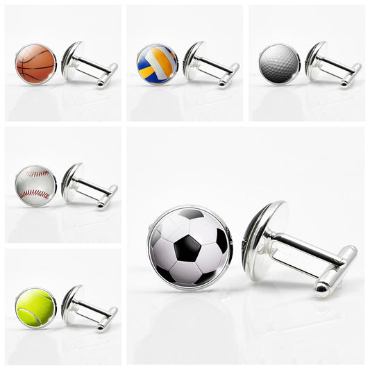 Sports Glass Cufflinks