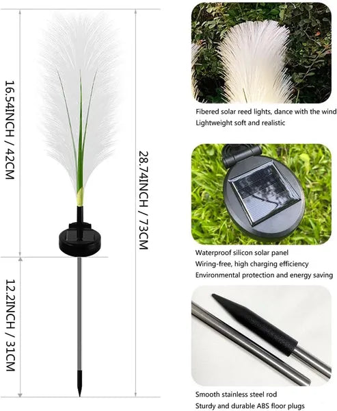 Solar Reed Glowing Garden Lights
