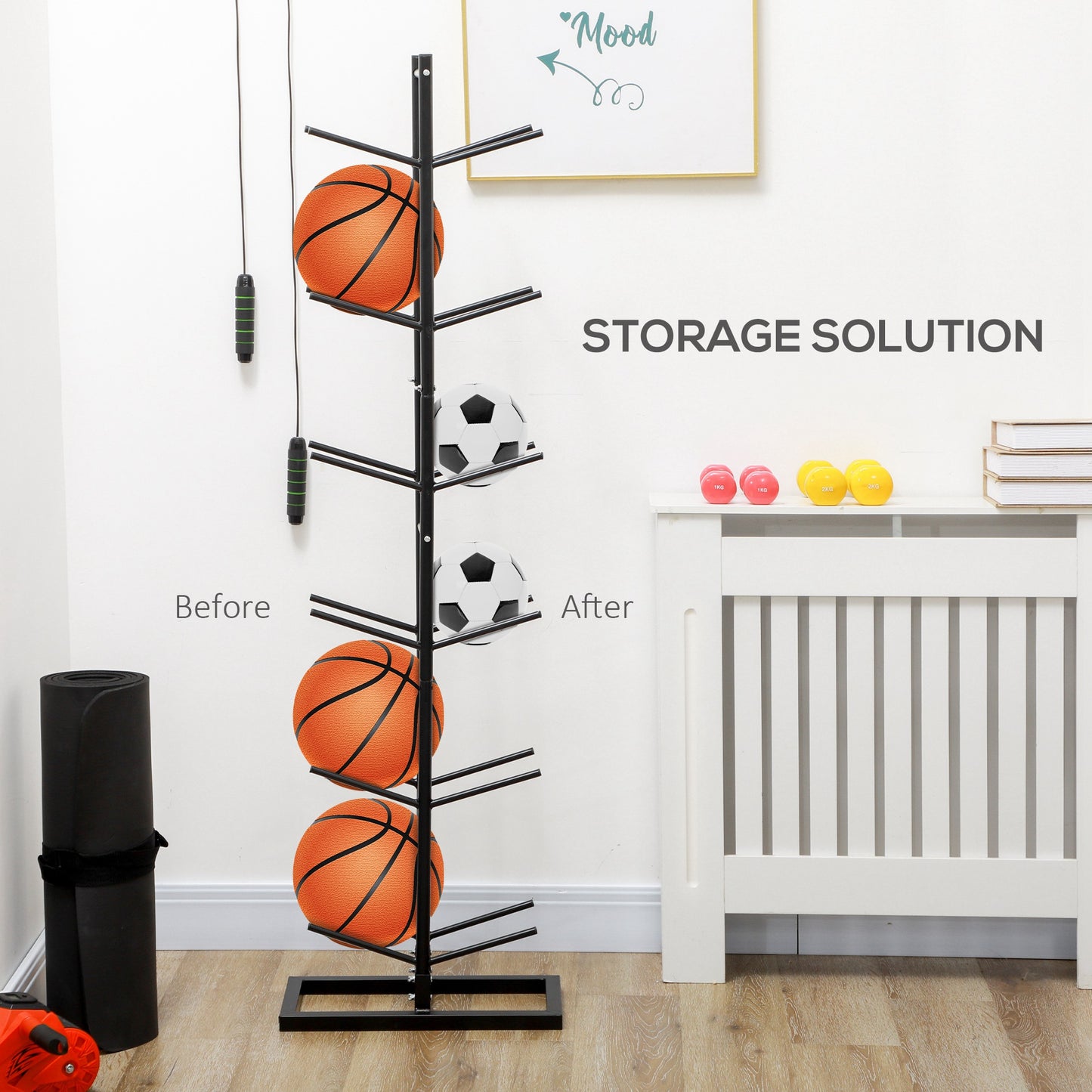 12-Ball Slim Designed Sports Rack