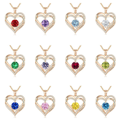 Heart Birthstone Necklace For Mom - Shop Jobie