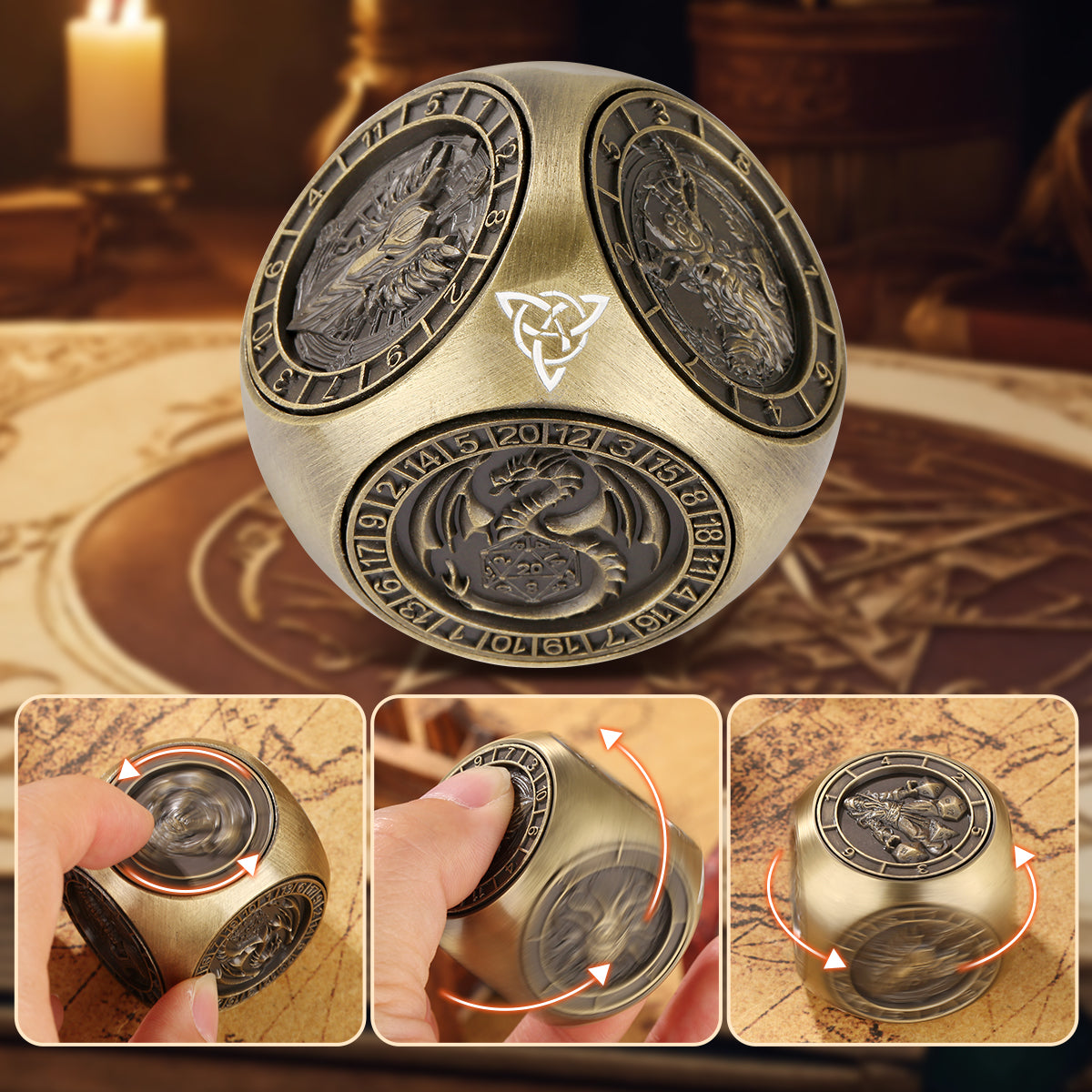 6-pk DND Dice Wheel Gift Box Set