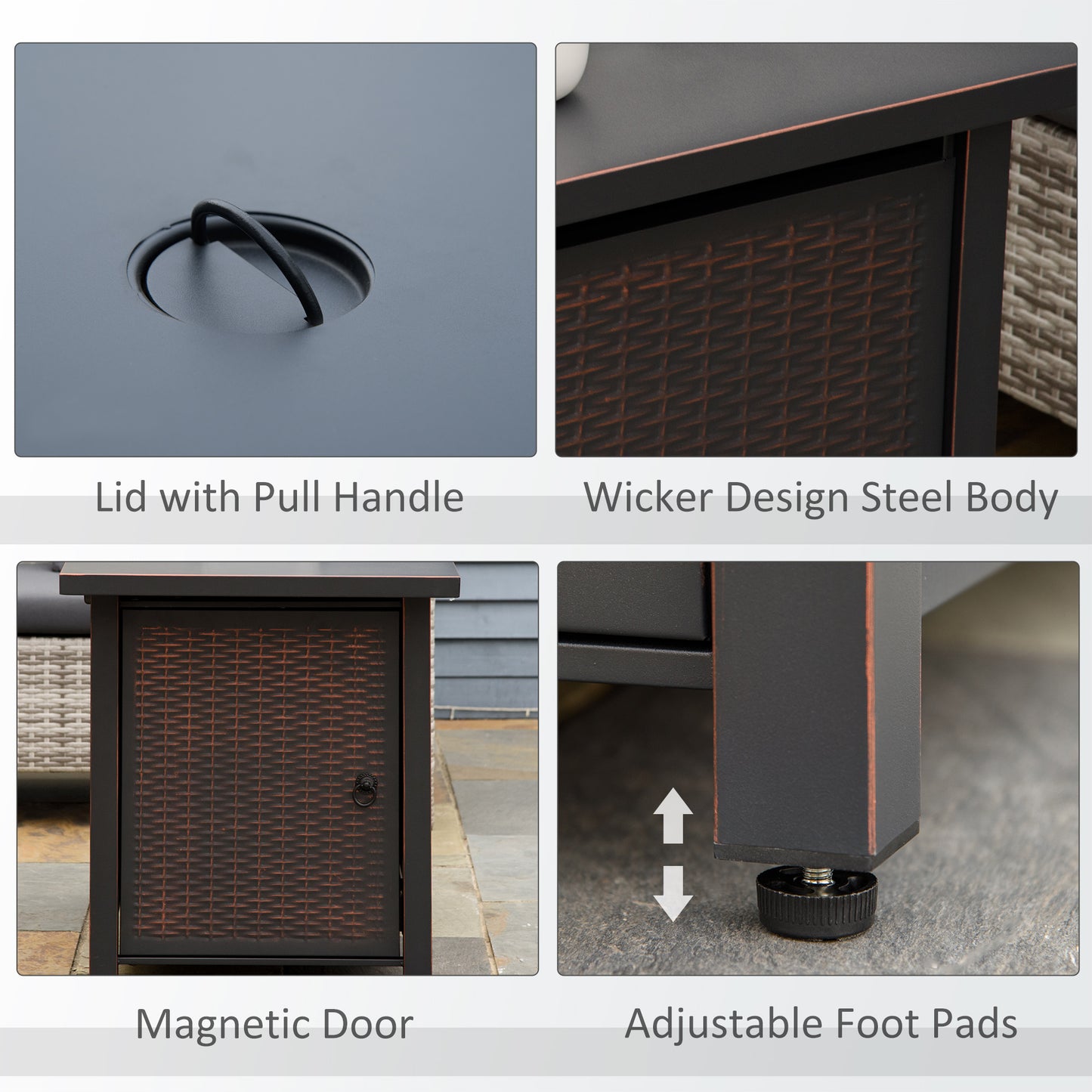 Backyard Glow-Up!  43" Fire Pit Table