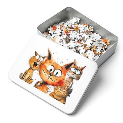 Funny Cat Puzzle Metal Box - Shop Jobie