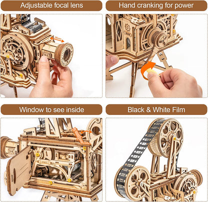 3D Wooden Puzzle Kits - Movie Projector 183pc
