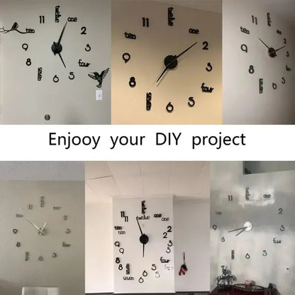 Big Scale Frameless Modern Wall Clock