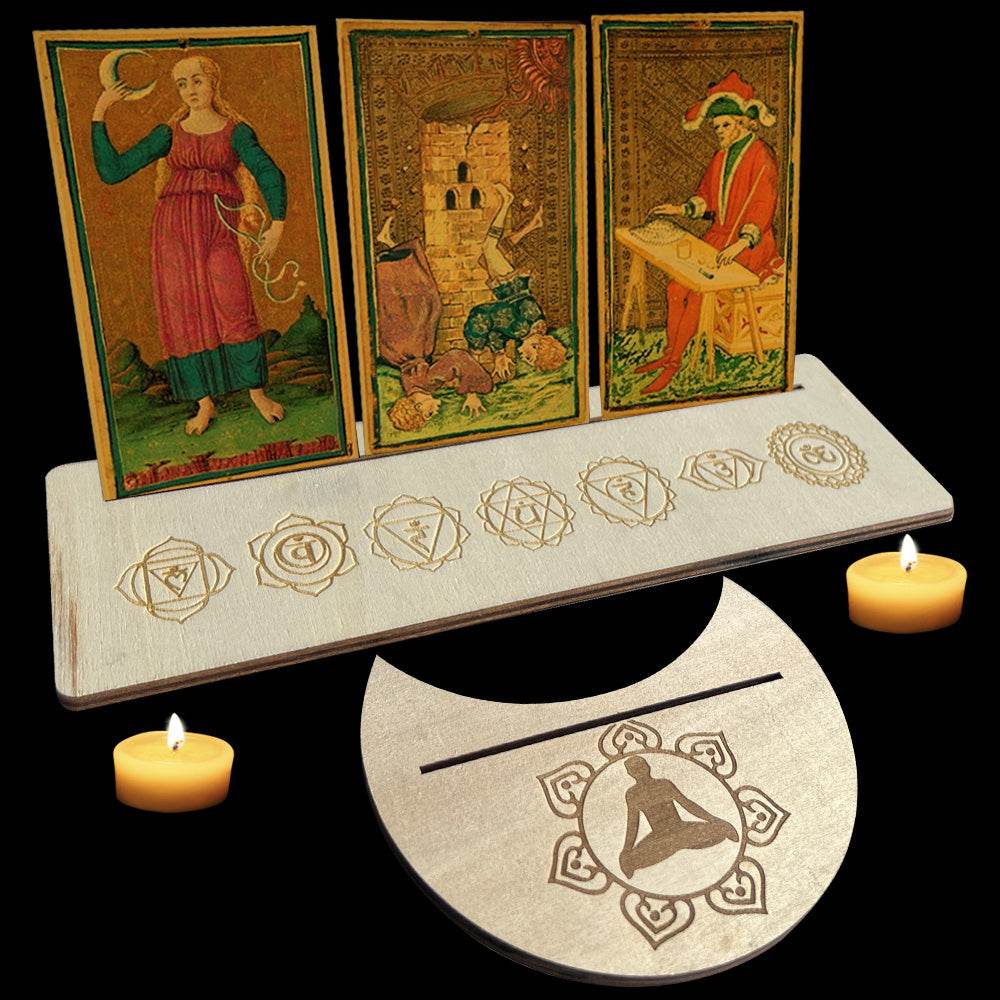 Moon-shaped Tarot Wooden Base Bracket - Shop Jobie