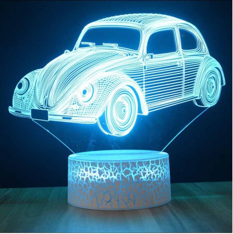 VW Bug LED 3D Small Table Lamp