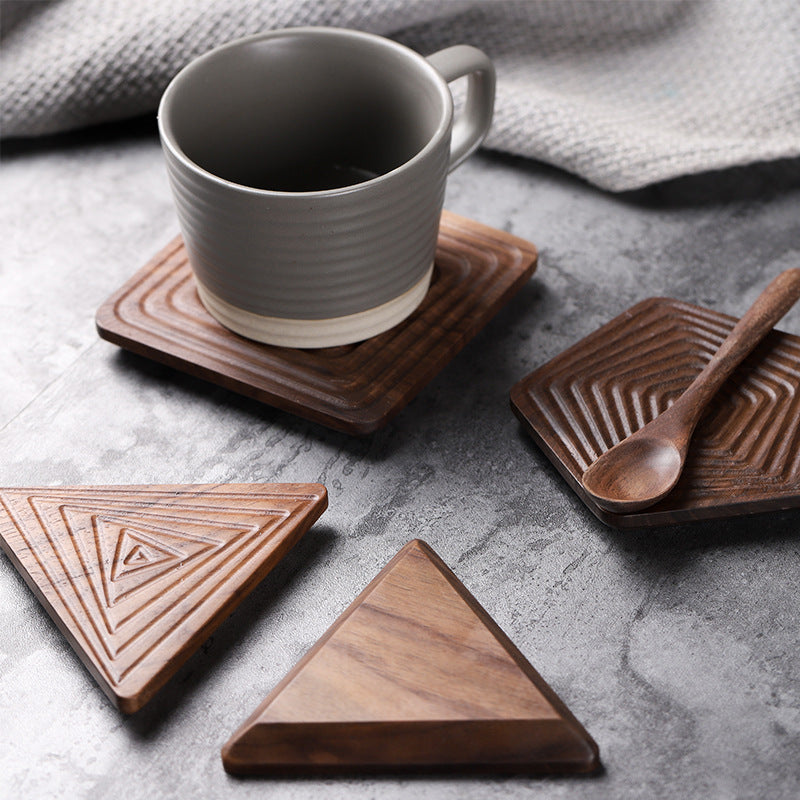 Black Walnut Solid Wood Tea Coaster