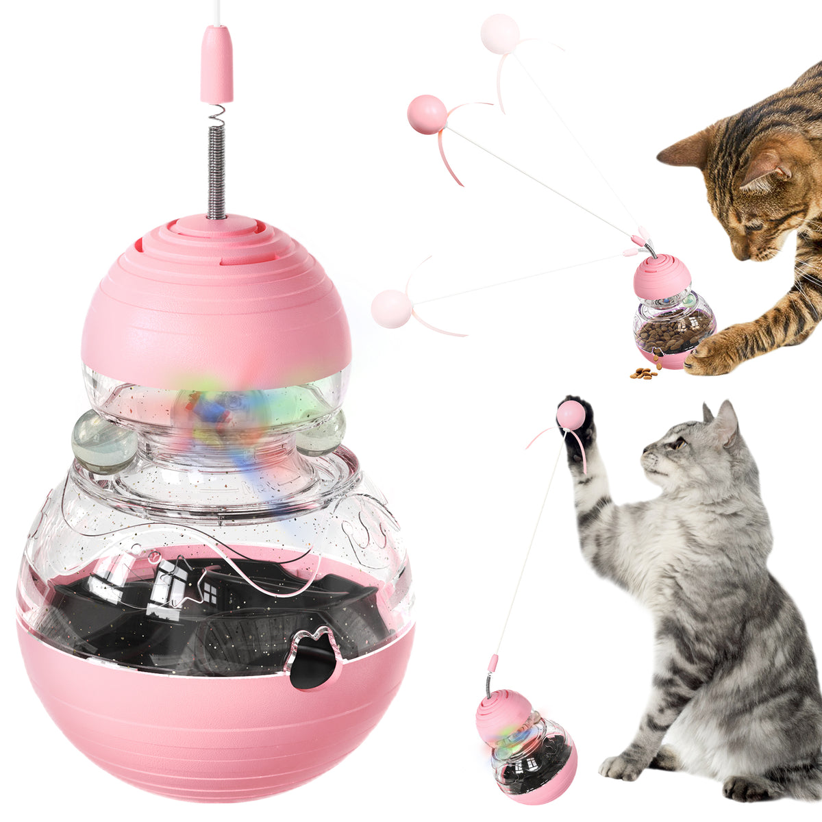 Interative Tumbler Cat Toy & Food Dispenser