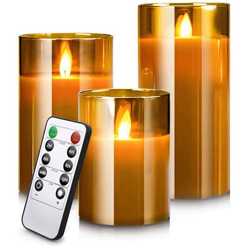 Glass LED Electronic Candle Lamp