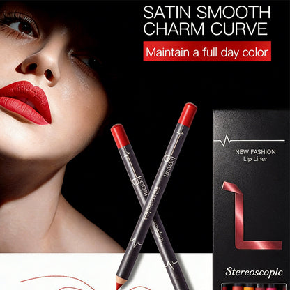 12-Color Lip Liner Pencil Set