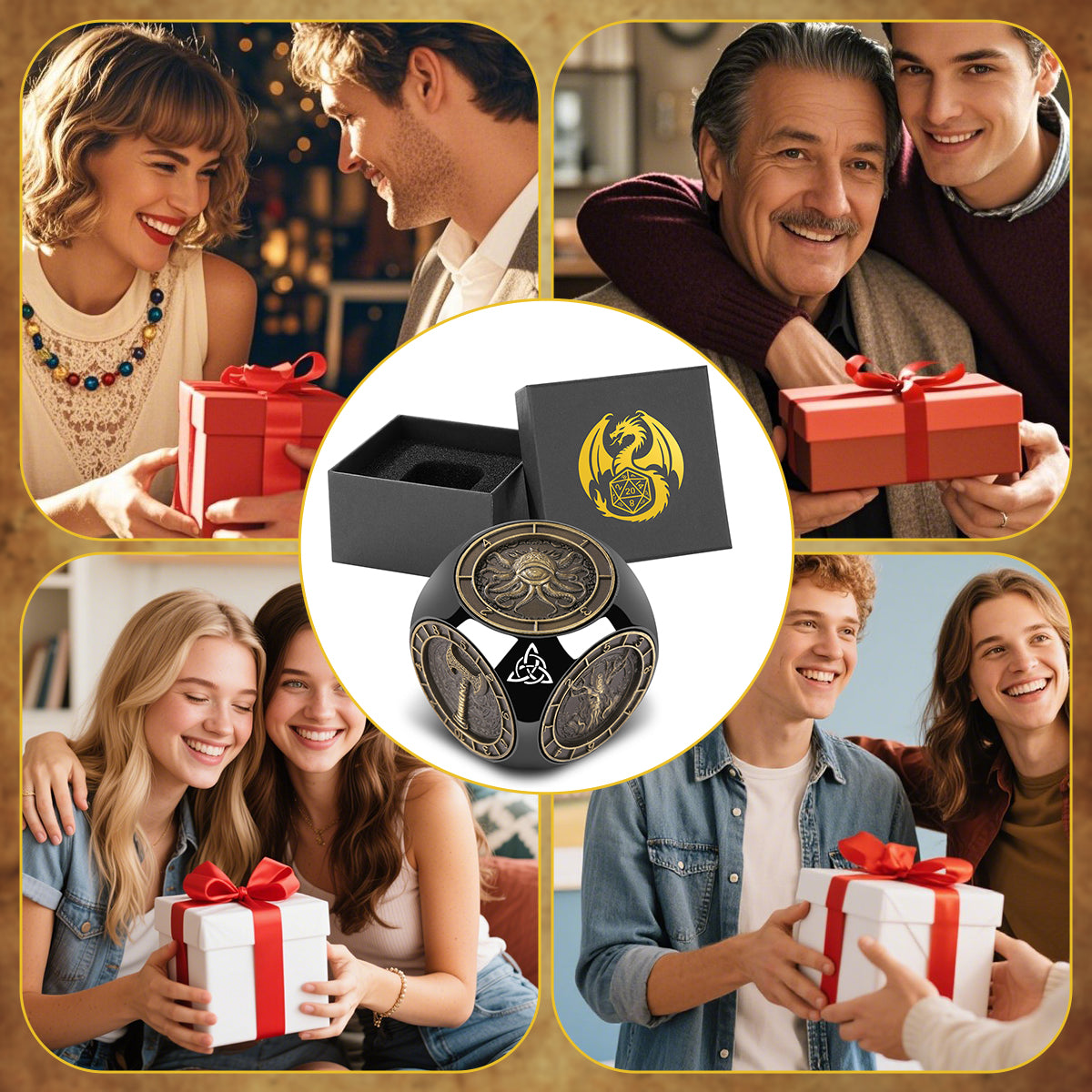 6-pk DND Dice Wheel Gift Box Set