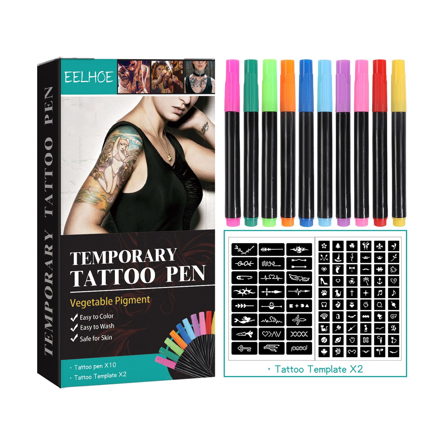 EELHOE Temporary Tattoo Pen Set