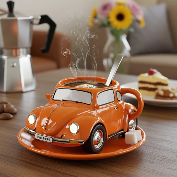 VW Beetle Shaped Coffee Cup