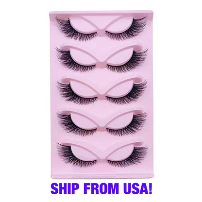 5 Pairs Faux Mink Fluffy Eyelashes