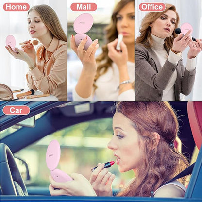 Travel Makeup Mirror w/LED Light